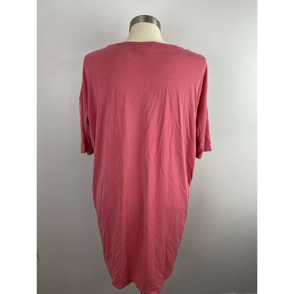 LuLaRoe XS Pink Womens Tunic S/S Hi Low Soft Polyester Modal Blend - Picture 3 of 8